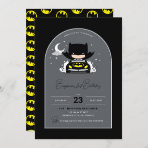 Convites Batman - Lua e Estrelas Aniversário