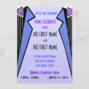 Convites Bauhaus Tuxedo - LBV (Recepção)