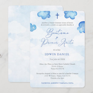 Convites Bautismo Primer Cumple, primeiro aniversario Bapti