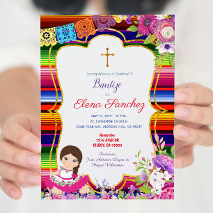 Convites Bautizo Baptism Língua Espanhola