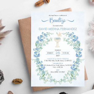 Convites Bautizo Invitación Cute Chalice Baptism Espanhol
