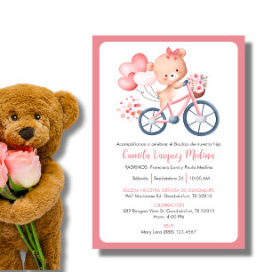 Convites Bautizo Invitación Por Raparigas Cheerful Baptism