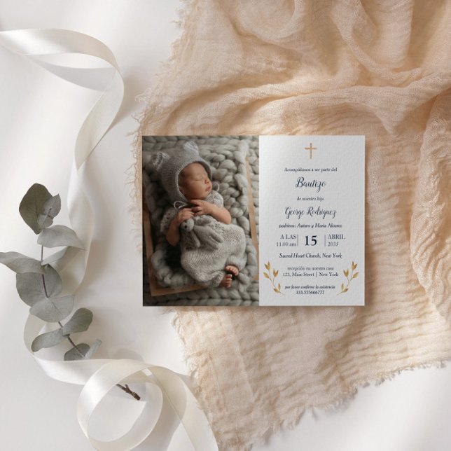 Convites Bautizo Niño Invitacione De bautizo Niño Baptism (Criador carregado)