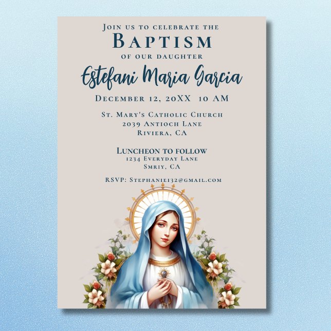 Convites Bautizo Virgen de Guadalupe Baptism (Criador carregado)