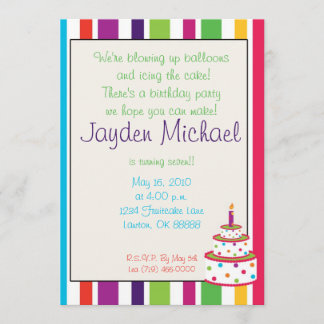 Convites bday, estamos soprando balões e gelo...