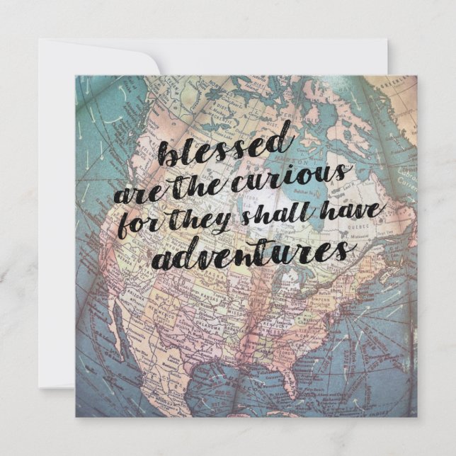 Convites BE CURIOUS 5.25 x 5.25 card (Frente)