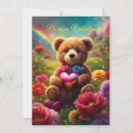 Convites Be mine Valentine Teddy 1