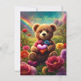 Convites Be mine Valentine Teddy 1