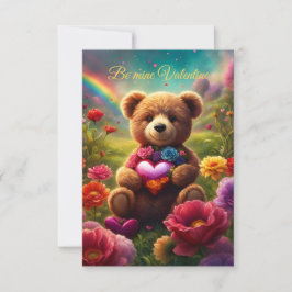 Convites Be mine Valentine Teddy 1