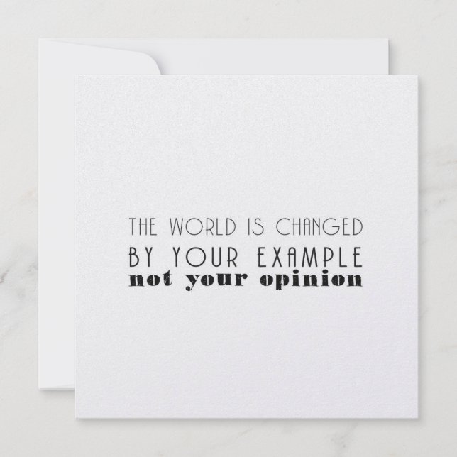 Convites BE WORLD CHANGING 5.25 x 5.25 Card (Frente)