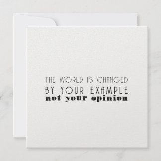 Convites BE WORLD CHANGING 5.25 x 5.25 Card