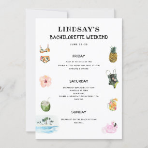 Convites Beach Bikini Bachelorette Itinerary