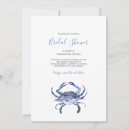 Convites Beach Bridal Shower Invitations Watercolor Crab