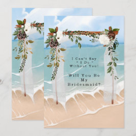 Convites Beach Canopy Floral Você Será Minha Bridesmaid