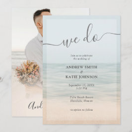 Convites Beach Front Vintage Havaiian Wedding