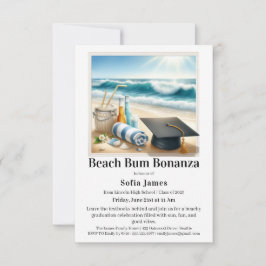 Convites Beach Graduation Party Invitation