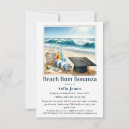 Convites Beach Graduation Party Invitation