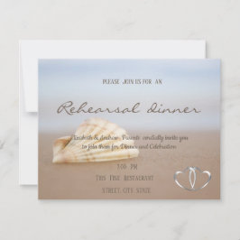 Convites Beach Seashell, Janto de ensaio de coração