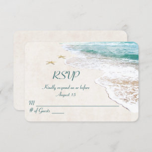 Convites Beach Wedand starfish RSVP