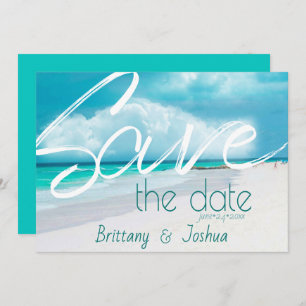 Convites Beach Wedding Bold Salvar a Data