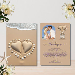 Convites Beach Wedding Sand Hearts