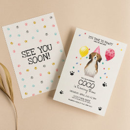 Convites Beagle Deixa Cachorro Pawy Cachorro Puppy Noite Ro