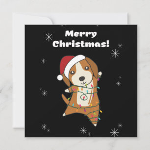 Convites Beagle Felry Natal Animais de inverno Cão