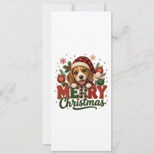 Convites Beagle Fofo Feliz Natal