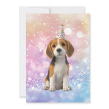 Beagle Sparkly Birthday