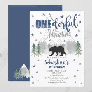 Convites Bear Adventure Invitation 1rua