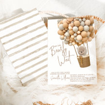 Bear Balões Modernos Chá de fraldas neutro em rela