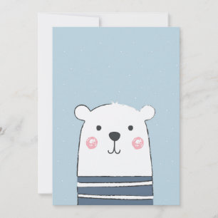 Convites Bear Bonito Cartoon Kids Baby Trabalho de arte