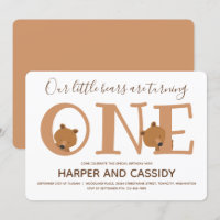 Bear Gêmeos Um Animal Grito Primeiro Aniversário