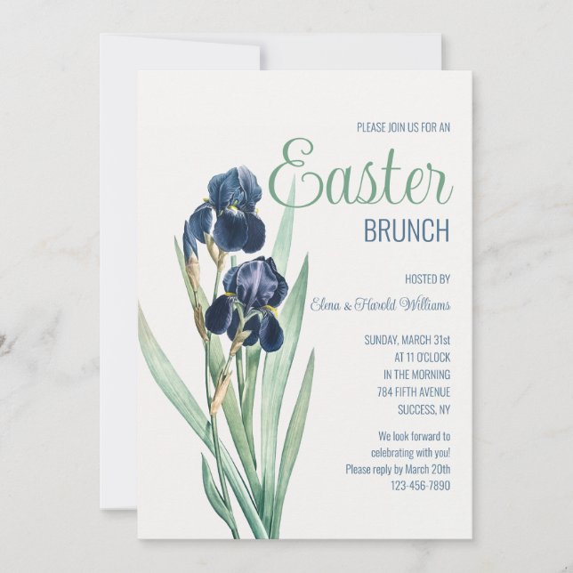 Convites Bearded Iris  (Frente)
