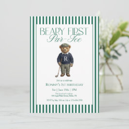 Convites Beary First Par-Tee Golf 1st Birthday