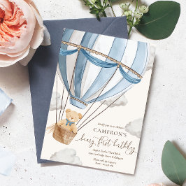 Convites Beary First Teddy Bear Hot Air Balloon Aniversário