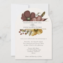 Convites Beautiful boho neutral arch invitation