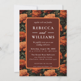 Convites Beautiful Floral Peonies Wedding Invitation