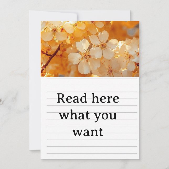 Convites Beautiful Yellow Flower Wedding Invitation - Elega (Frente)