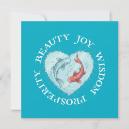Convites Beauty , Joy, Wisdom Prosperity Koi 