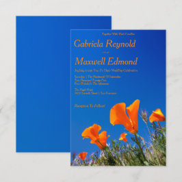 Convites Beauty Nature Floral California Poppy Casamento