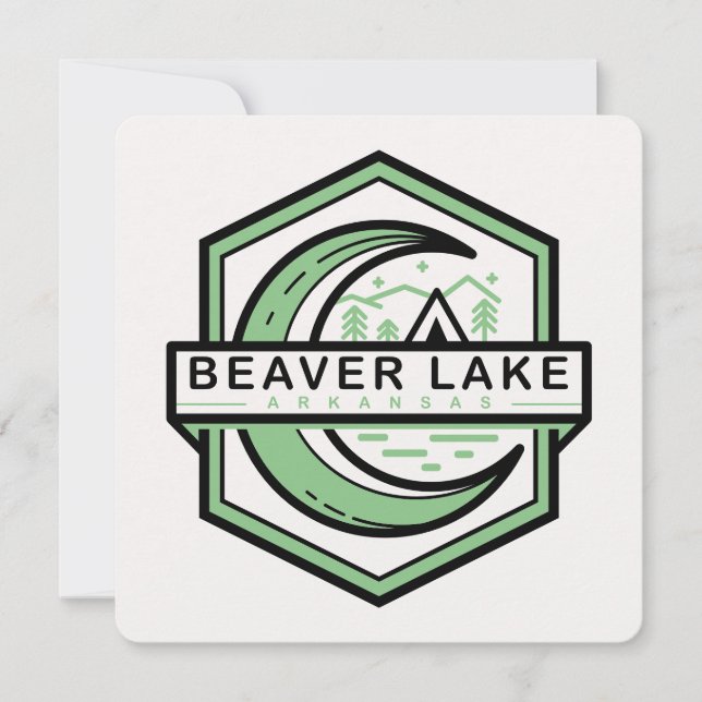 Convites BEAVER LAKE Arkansas moon hexa (Frente)