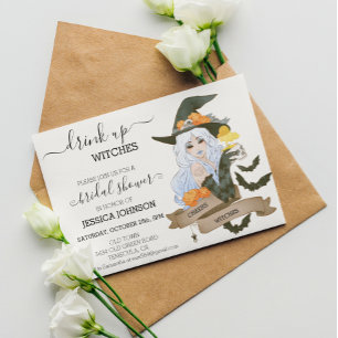 Convites Beba Bruxas no Chá de panela do Dia das Bruxas