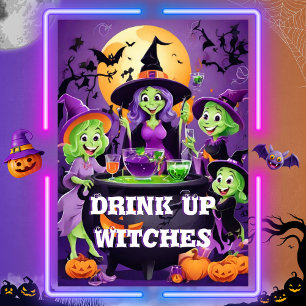 Convites Beba Bruxas! Noite das Meninas do Halloween