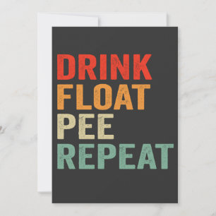 Convites Beba Flutuante Urinar Repetir Engraçado Canoagem R