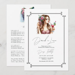 Convites Bebado no Love Bachelorette Weekend Itinerário