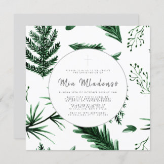 Convites BebBaby Baptism Sensível Christening