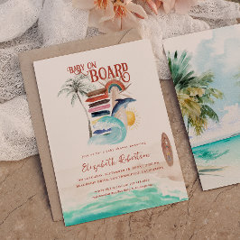 Convites Bebê a Bordo | Churrasco de Bebê Boho Surf