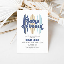 Convites Bebê a Bordo Prancha de Surf Praia Baby Shower