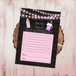 Convites Bebê A Comer Rosa Adivinha O Jogo Do Chá Da Comida